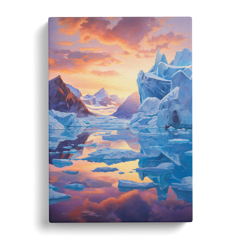 Glacier Impressionism - Wrapped Canvas, 60cm H x 40cm W x 3cm D