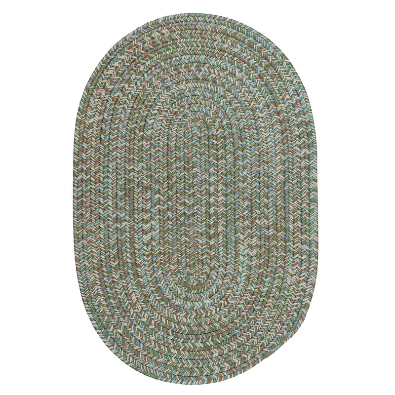 Tapis réversible intérieur / extérieur Freels - bleu clair, Ovale 3 pi x 5 pi