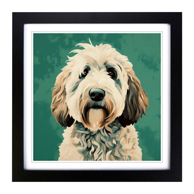 Labradoodle Mid-Century - Framed Print
