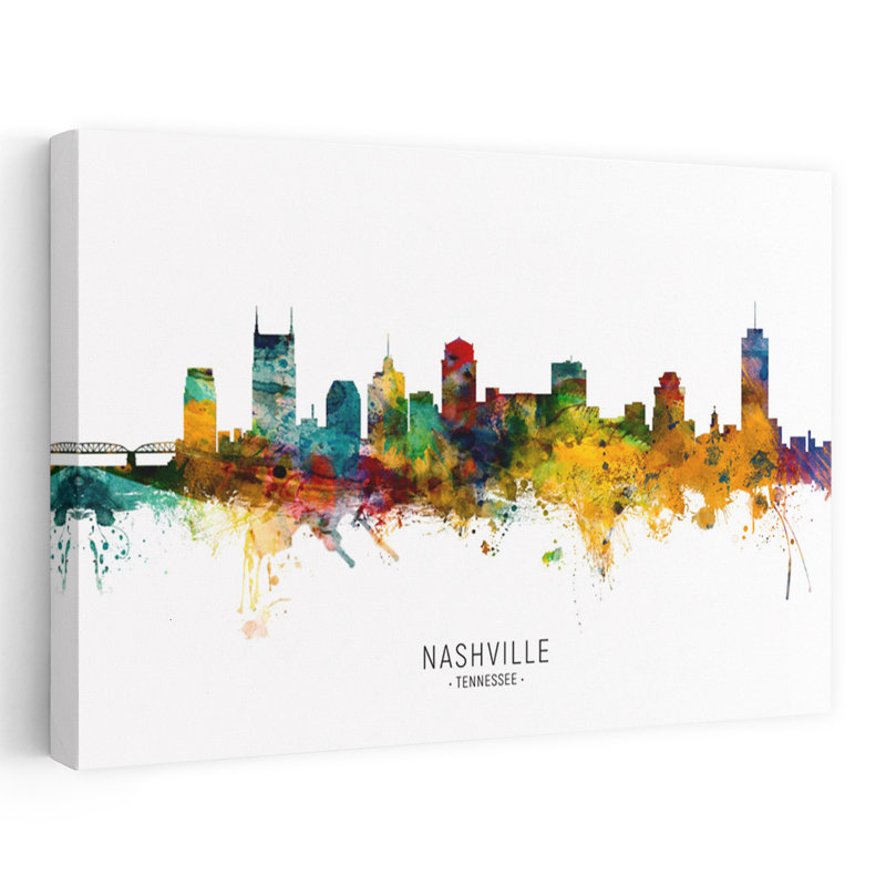 Art mural de la ville de Nashville, H 40 po x l 60 po