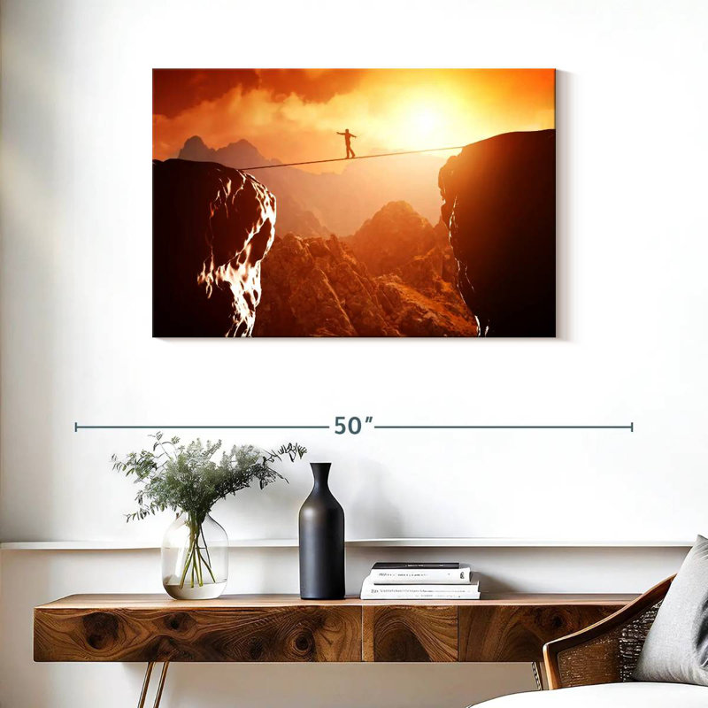Sireci Cliff Tightrope Walk, 24" H x 36" W