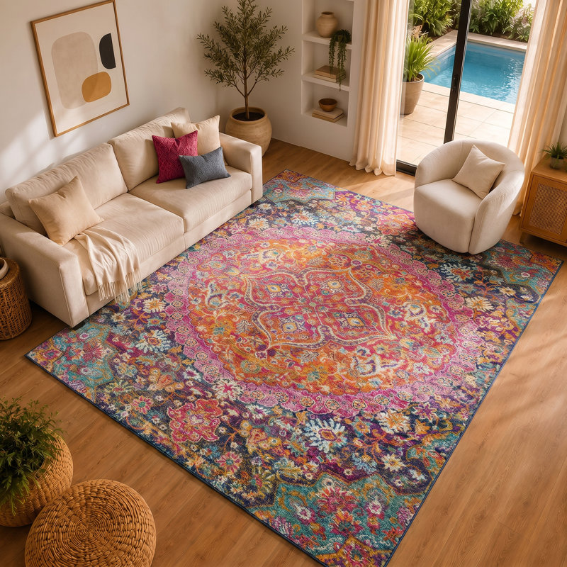 Oriental Area Rug, Rectangle 200 x 275cm