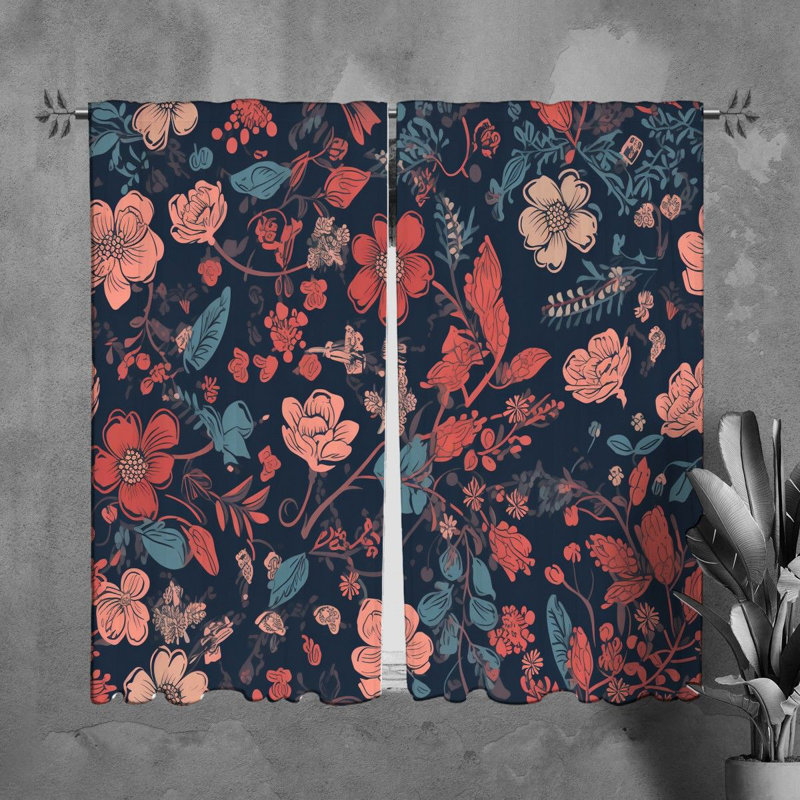 Paire de rideaux obscurcissant en polyester Keylee, L 40 po x L 61 po