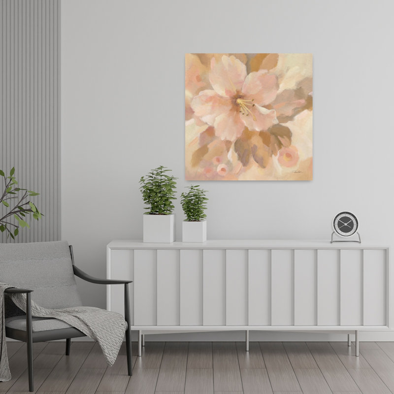 Sweet Boho Flower I Hibiscus Flower, art tropical, H 24 po x l 24 po