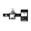 Tablette murale Black Cube 7, 47 po de largeur - et rangement efficace pour le salon, la chambre à coucher, le bureau à domicile, la cuisine robuste, la pièce-120649882