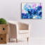  «Abstract Pouring H» par Jean Plout, art mural sur toile, 34 po x 26 po