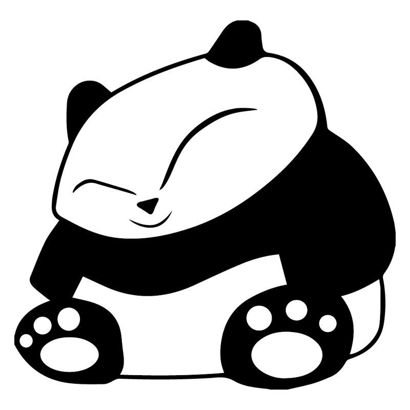 Adhésif décoratif panda, H 20 po x l 20 po