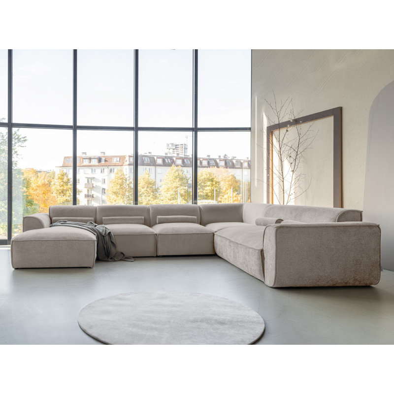 Flex Felix 8 Seater Corner Sofa , Right Hand Facing, Dark Beige