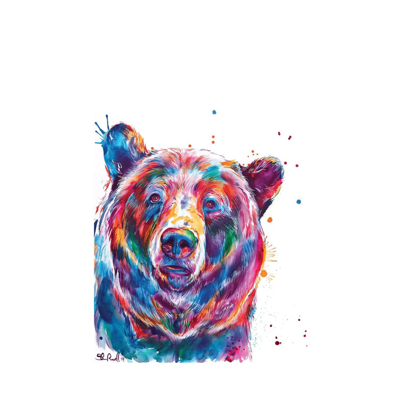 Bear by Weekday Best - Painting on Canvas, 66.04 cm H x 45.72 cm W x 1.91 cm D, Wrapped Canvas