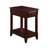 Vintage Dark Brown Square Side Table with One Drawer and Open Storage Shelf