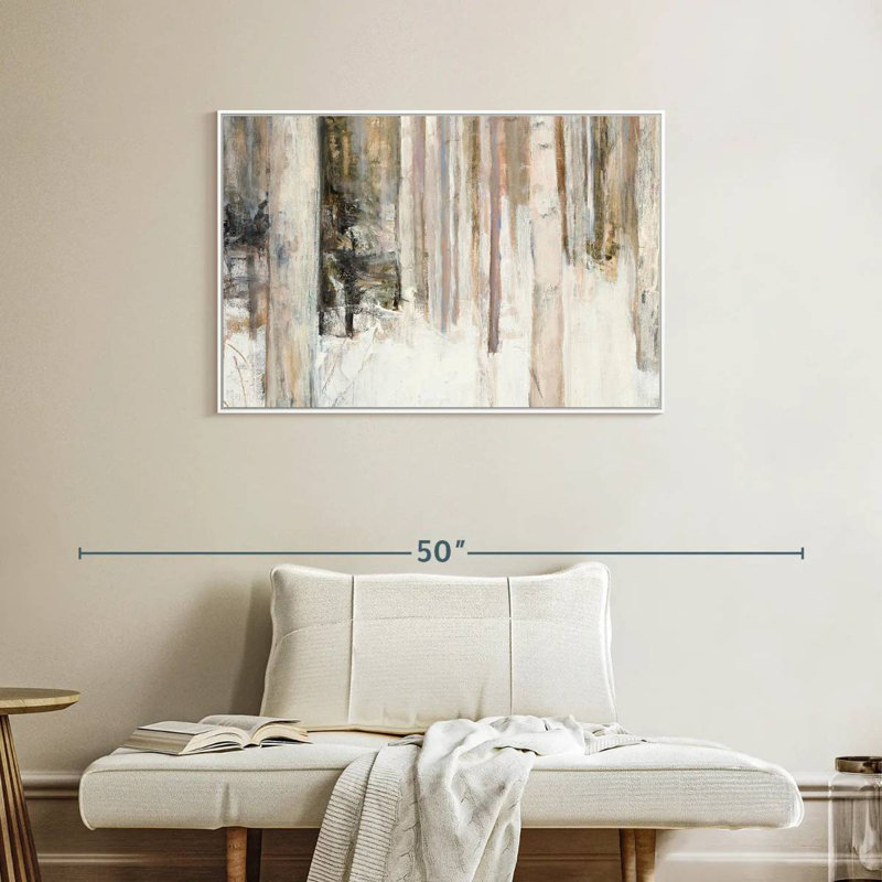 Lumière chaude d'hiver II, Cadre flottant blanc, 37 po x 25 po