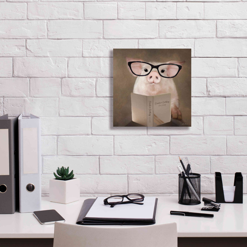 «Creative Cuisson cochon» par Lori Deiter, art mural sur toile, H 12 po x l 12 po x P 0,75 po
