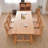 Burlywood Rectangular Solid Wood Dining Table-107856885