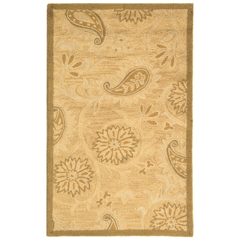Tapis cachemire en laine épais crocheté à la main Berkley, Rectangle 2 pi 9 po x 4 pi 9 po