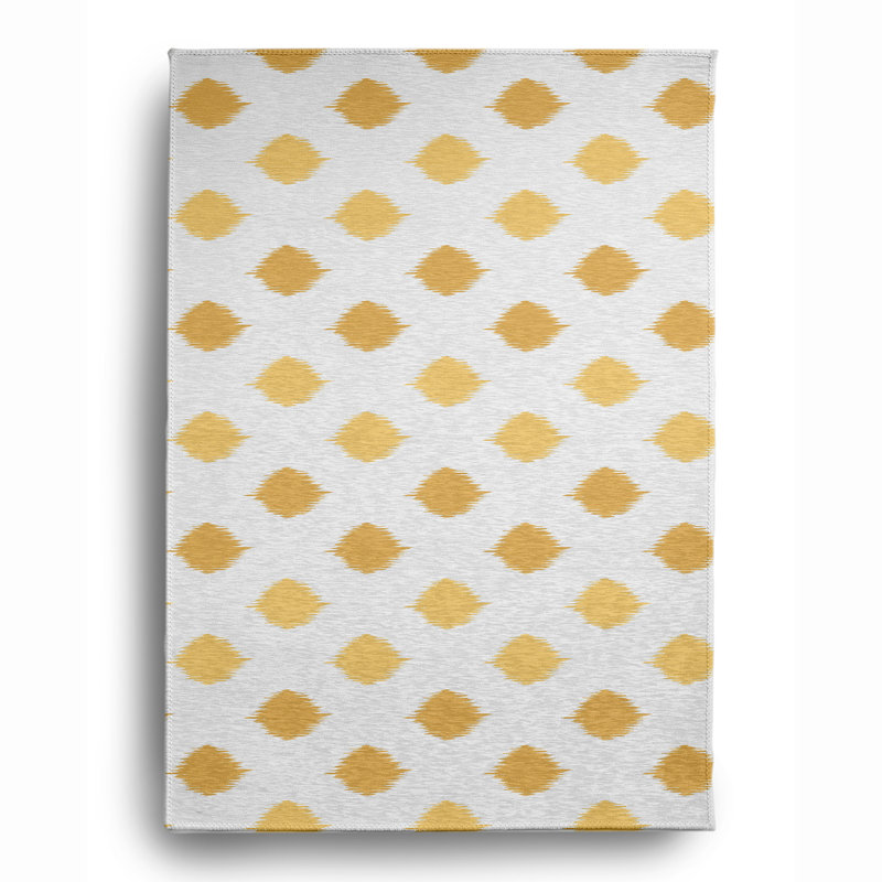 Magdalene Chenille Polka Dots Indoor Rug, Rectangle 4' x 6'