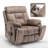 Classic Power Velvet Upholstered Lift Recliner with Storage Pockets and Hidden Cup Holders-1108110984