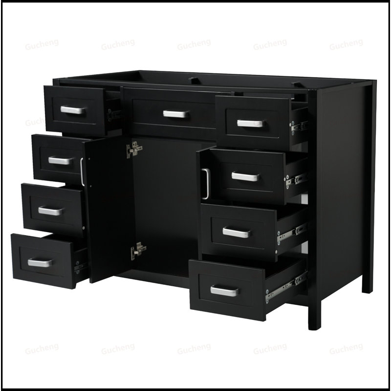 47" Bathroom Vanity,Cabinet Only, Black
