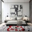 Tapis gris / rouge Rooshi-33381137