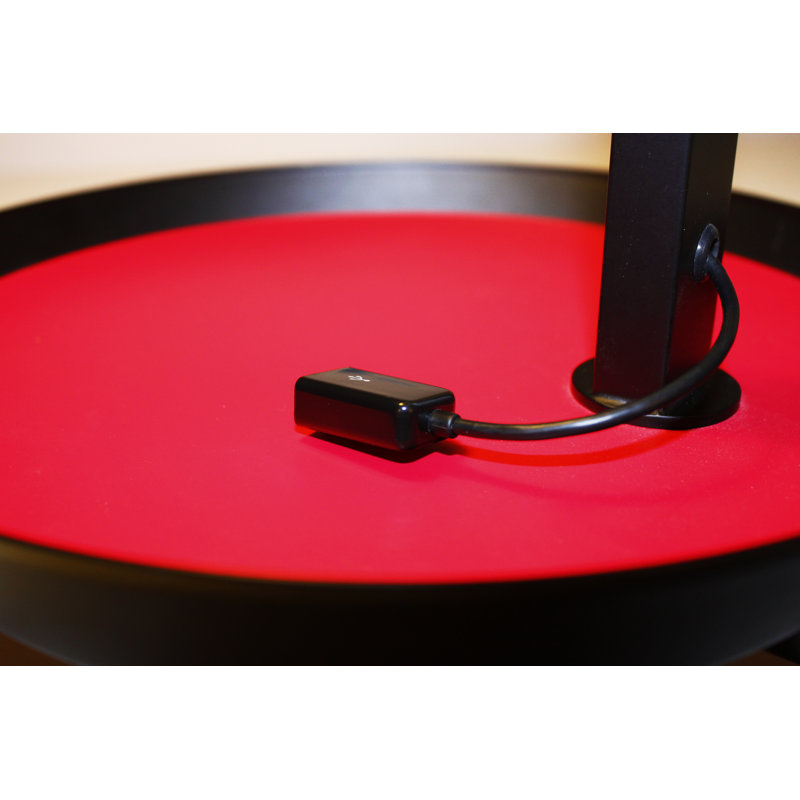 Lampe de table 16,5 "avec USB Carry, Noir mat, H 19,7 po x l 15 po x P 15 po