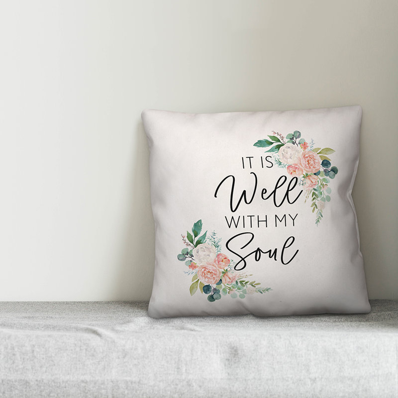 Appliqued Throw Pillow, 16" x 16"