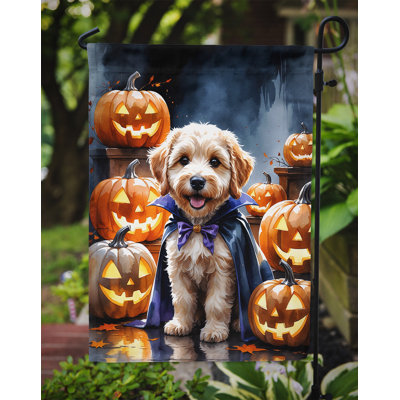 Drapeau de jardin chiot Halloween