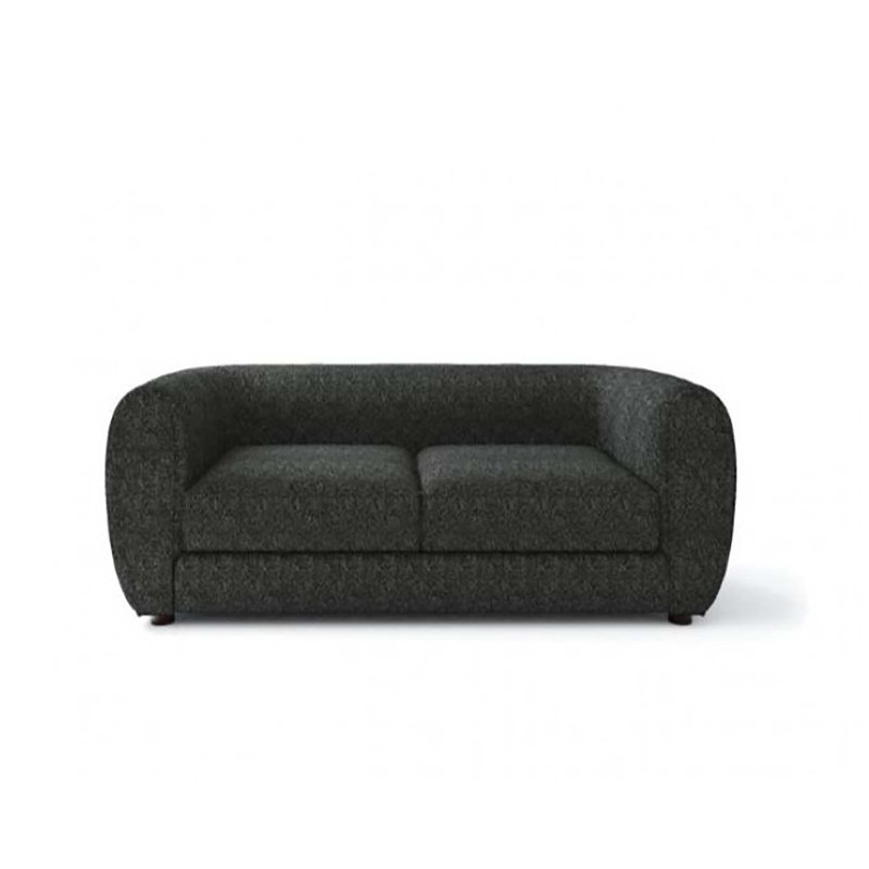 Arjen Upholstered 67'' Loveseat, Black Boucle