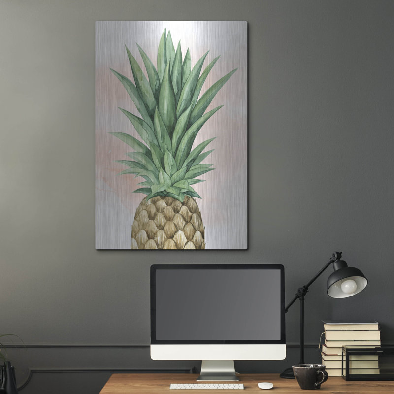 «Pineapple On Coral I» par Grace Pop «Luxe» par Grace Popp, H 36 po x l 24 po