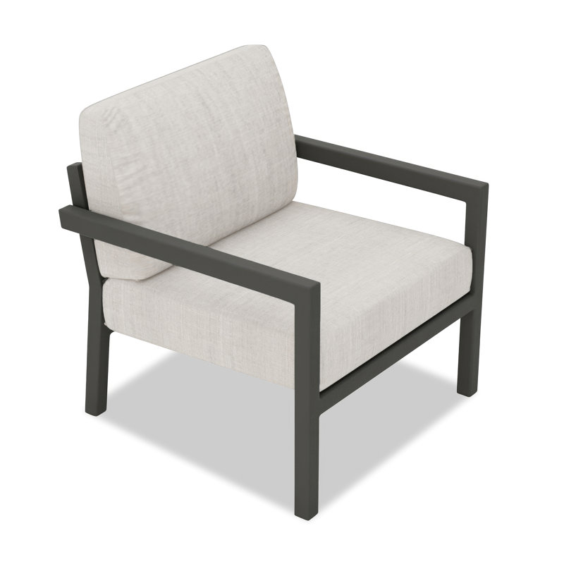 Vivant Patio Chair with Sunbrella® Cushions, Cast Silver Sunbrella®, Slate