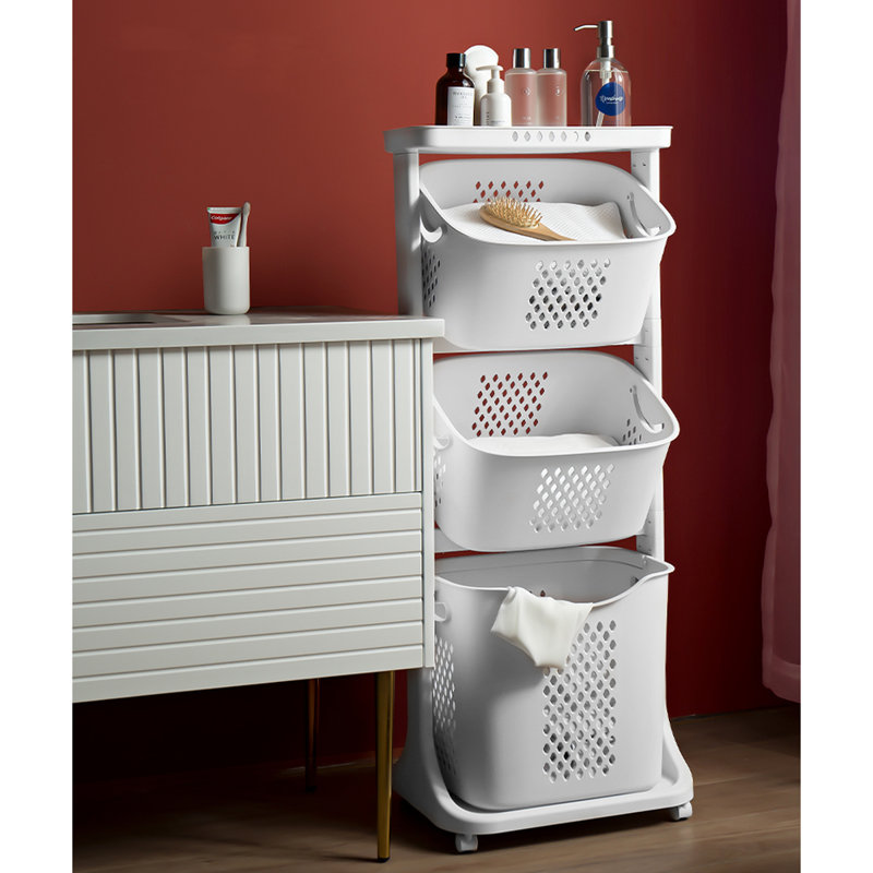 Berges Plastic Laundry Room Organizer with Wheels