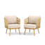 2 chaises de patio toutes saisons en PE, coussins en mousse épaissie de 4 po, - lavables à l'eau et à la machine, housses à séchage rapide