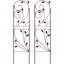 Rustic Brown Steel Garden Trellis for Climbing Plants