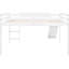 Lit mezzanine blanc avec glissade vénérée - Fabriqué en bois massif pour une distinction enchanteresse