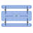 96" Rectangular Picnic Tables Blue-1069100901