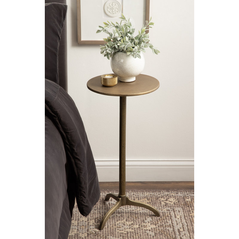 Table d'appoint ronde Sand Cast, Gold