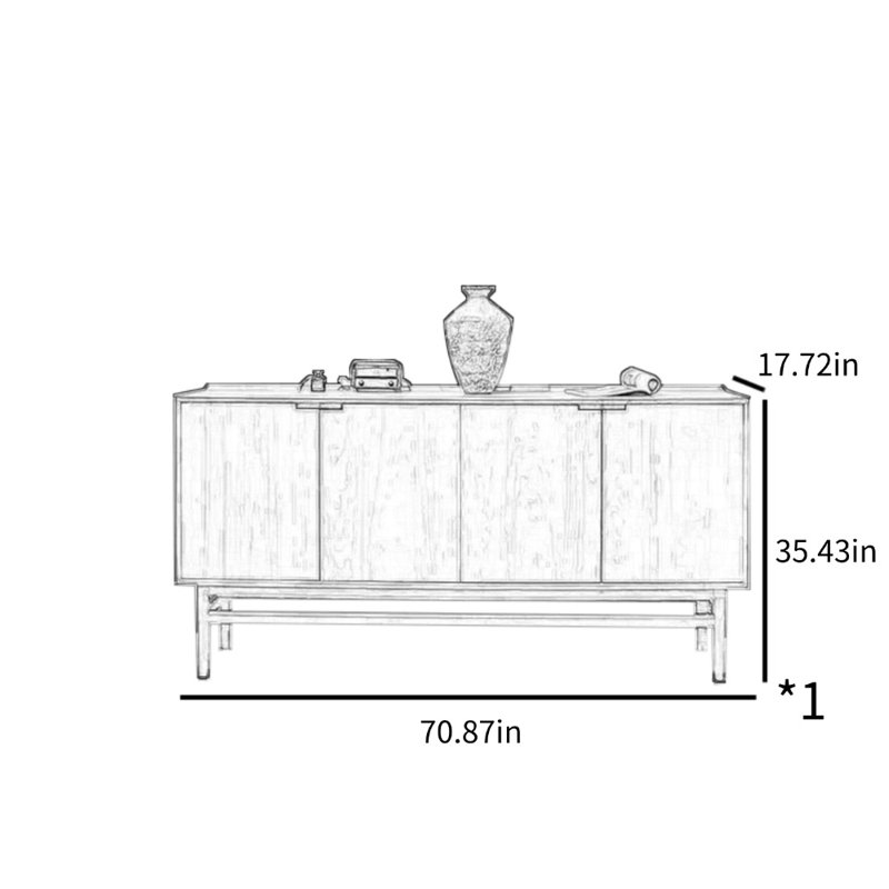 Modern Simple Integrated Sideboard