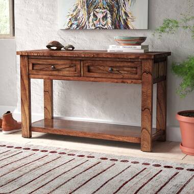 Simple console table mde from old floor joists  Sideboard console table,  Simple console table, Simple table