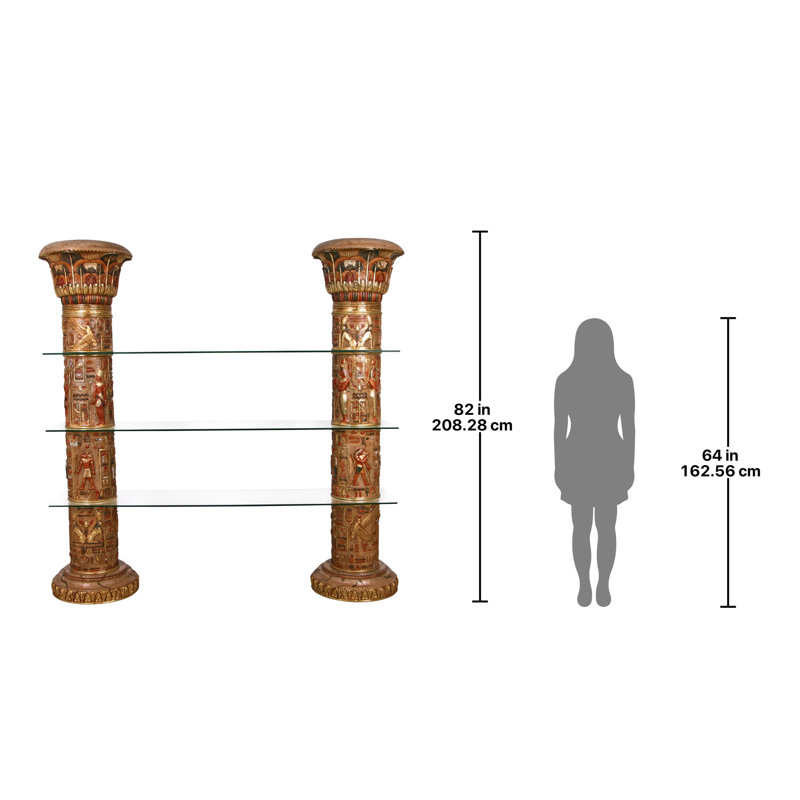 Kristopher 82'' H x 76'' W Resin Etagere Bookcase