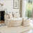 Oversized Round Accent Barrel Chair with 5 Pillows-1356259605