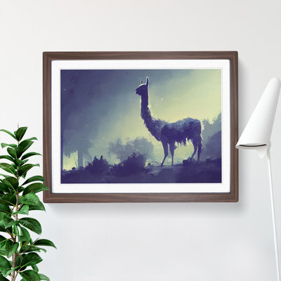 Llama Art Painting Vol.1 Abstract 1 Piece Single Picture Frame Wall Art