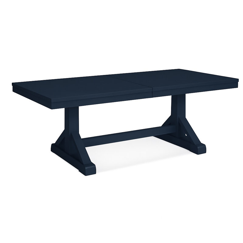 Hues Solid Wood Dining Table, Navy