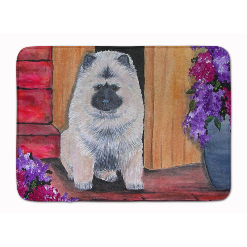 Tapis pour salle de bain en mousse à mémoire de forme keeshond Janesville