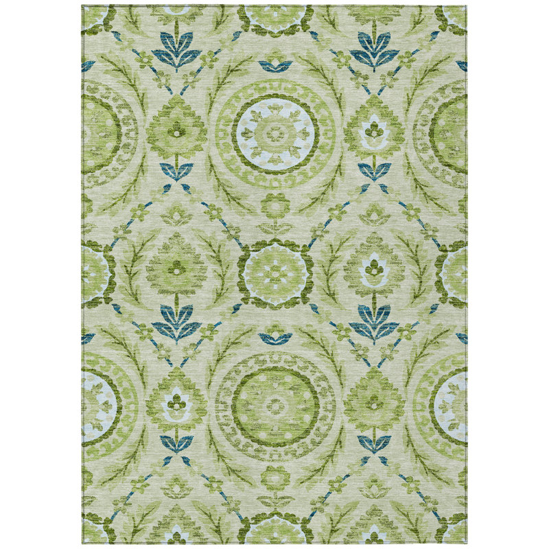 Tapis bleu lavable intérieur / extérieur 3 pi x 5 pi