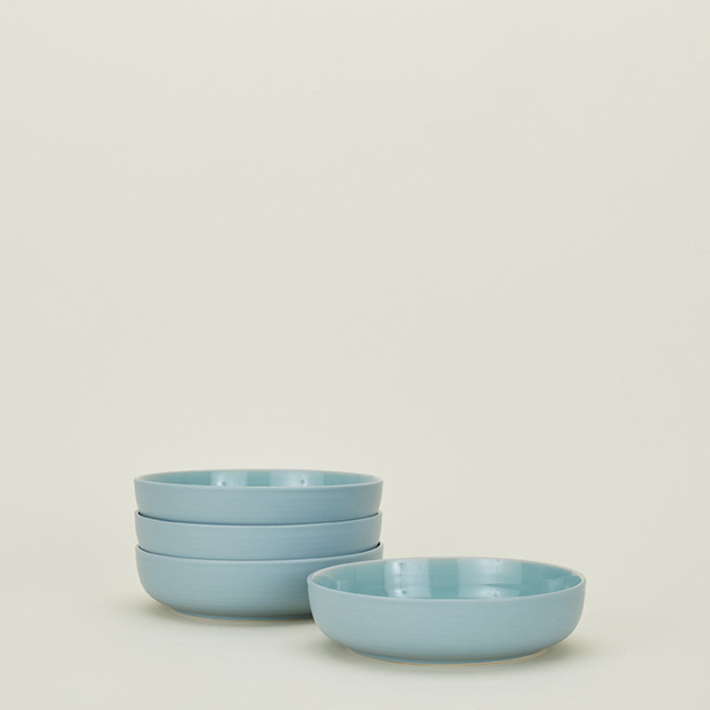 Essential Stoneware Dinnerware - Set of 16, Sky