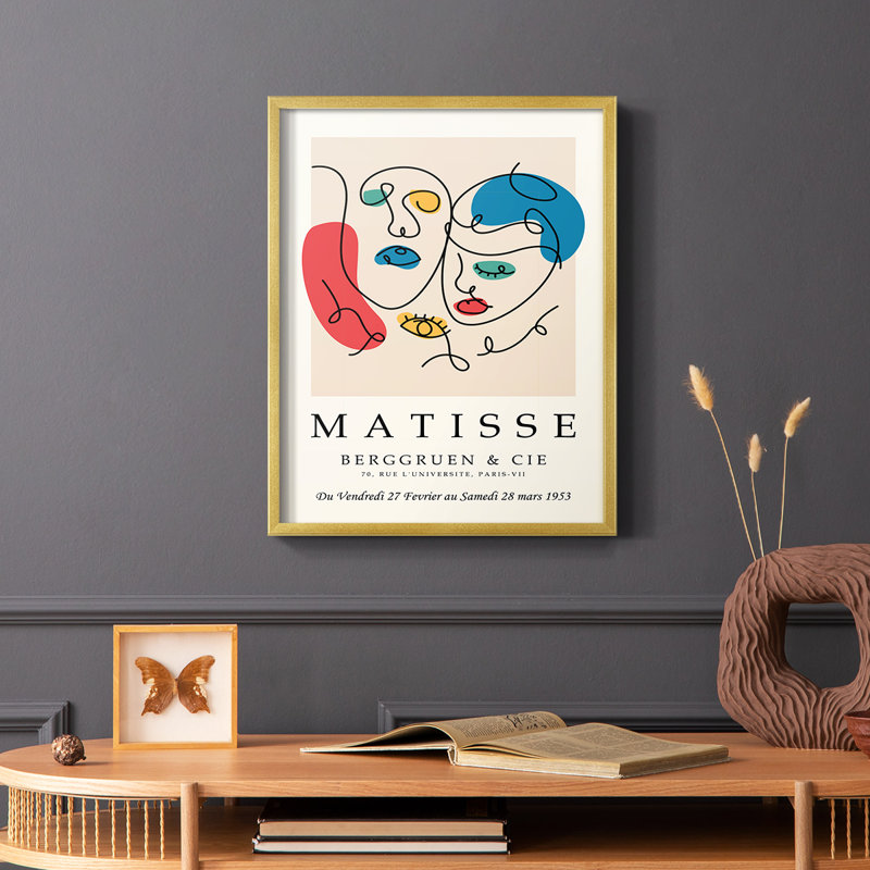 Matisse Lxxxxi, reproduction encadrée - bois massif, H 14 po x l 11 po