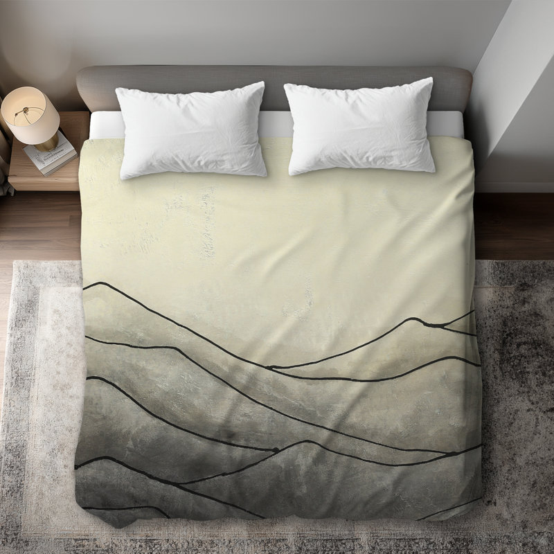 Desaturated Waves - Abstract Contemporary Duvet Cover | Home Decor