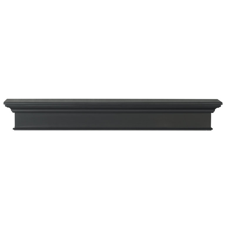 The Henry Fireplace Mantel Shelf, 60", Black
