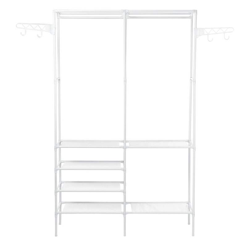 108cm Industrial Pipe Clothing Rack, White