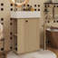 Meuble-lavabo élégant 21,6 po avec lavabo en céramique