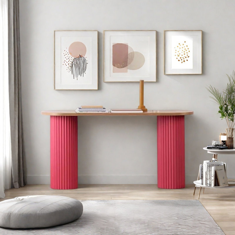 Modern Minimalist Art Console Table, 29.53" H x 59.06" W x 15.75" D