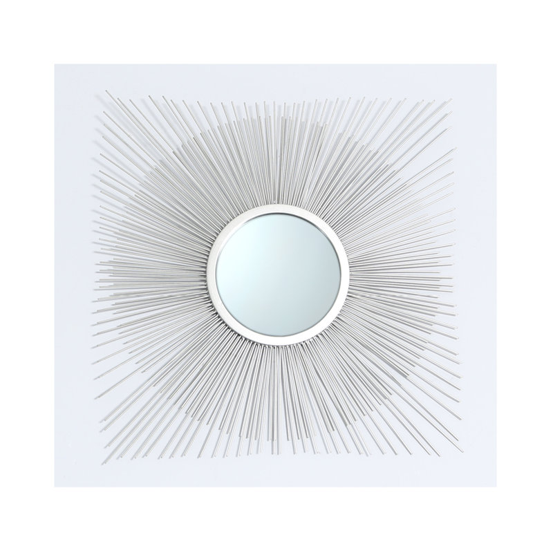 Ellefson Metal Flat Wall Mirror, 71.8cm H x 71.8cm W x 1.9cm D